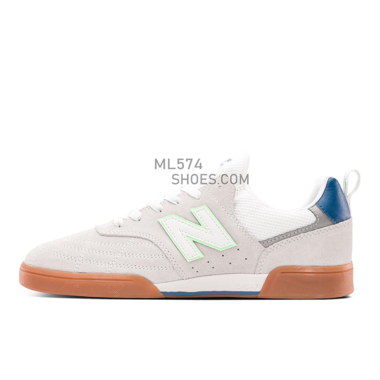 New Balance NB NUMERIC 288 SPORT - Men's NB Numeric Skate - White with Powder Green - NM288SSE