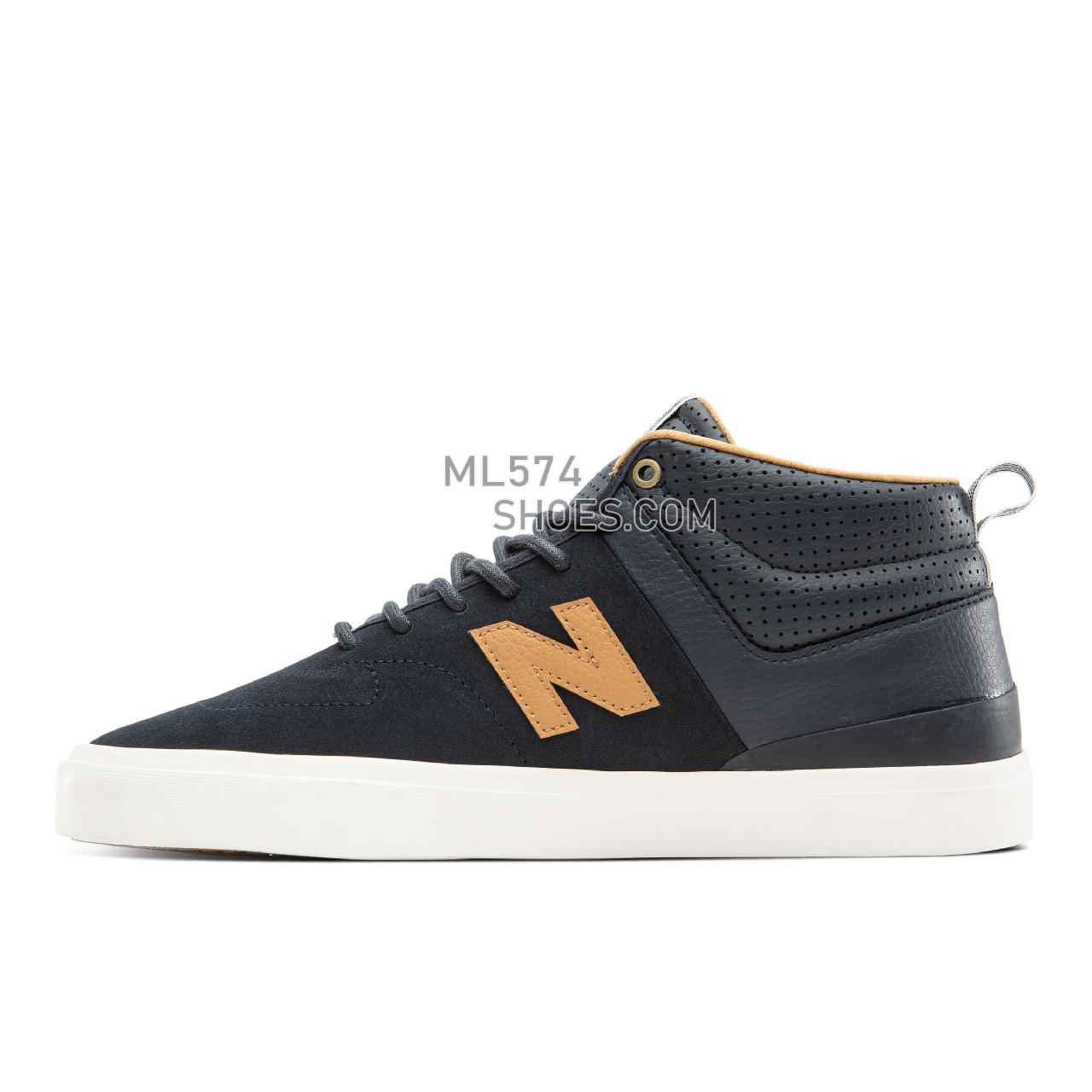 New Balance Numeric NM379 Mid - Men's NB Numeric Skate - Navy with Brown - NM379MSO