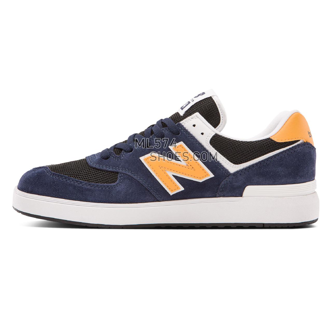 New Balance NB ALL COASTS 574 - Men's Court Classics - Navy with Yellow - AM574CIM