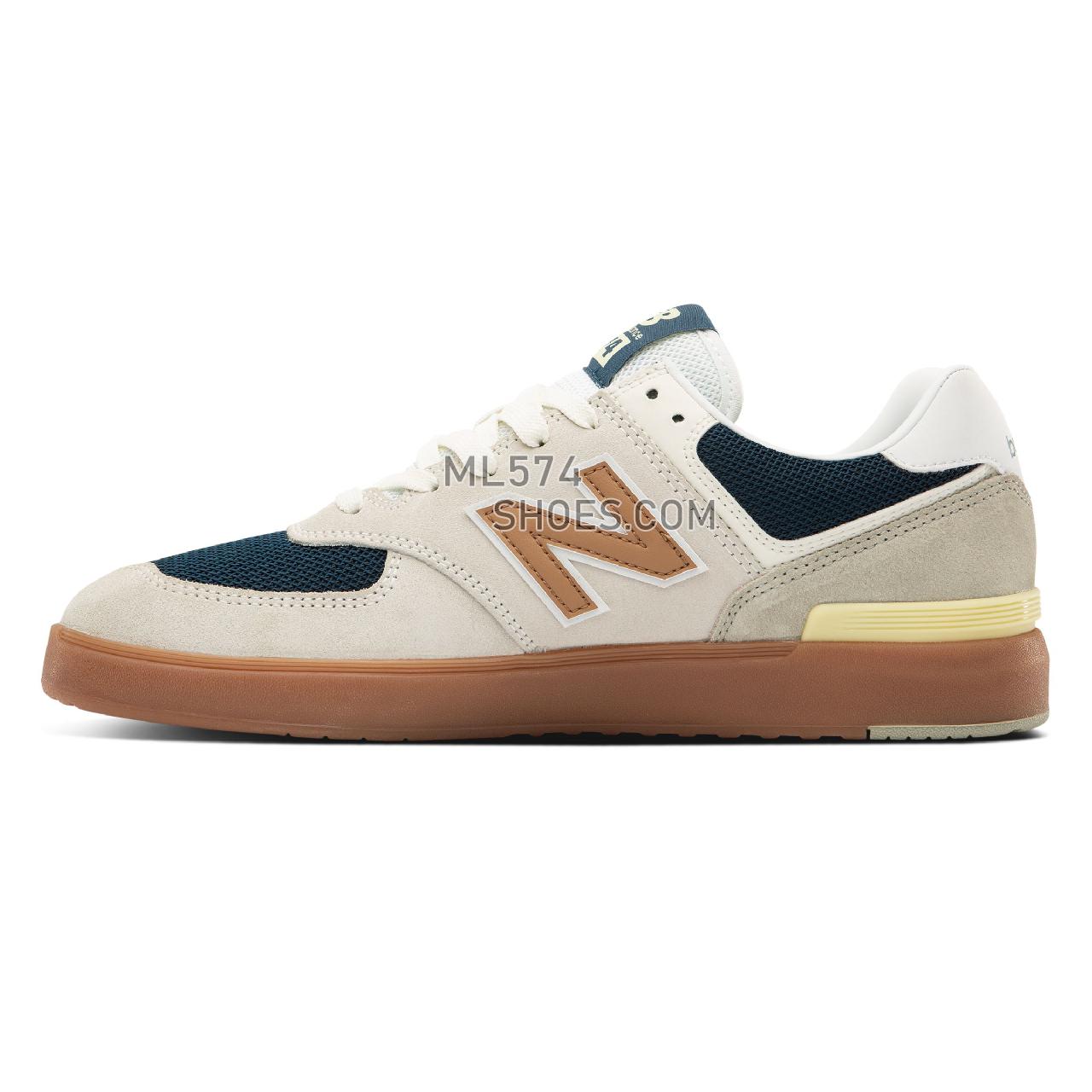 New Balance All Coasts AM574 - Men's Court Classics - White with Gold - AM574WYG