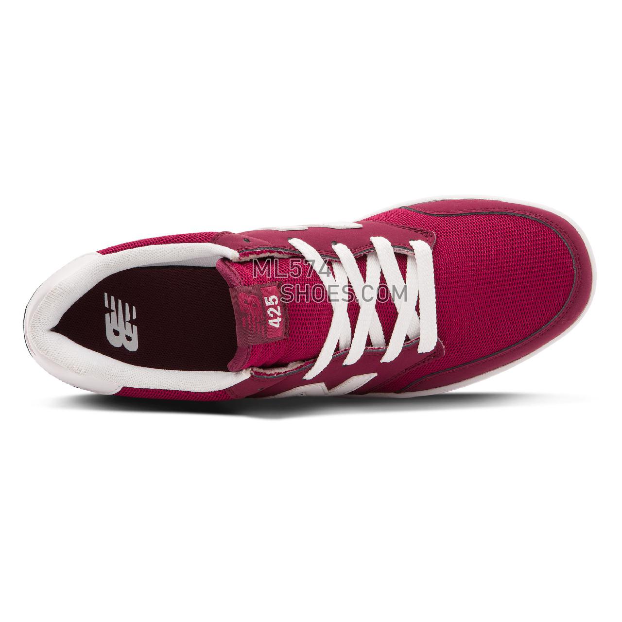 New Balance NB ALL COASTS 425 - Men's Court Classics - Burgundy with White - AM425BFG