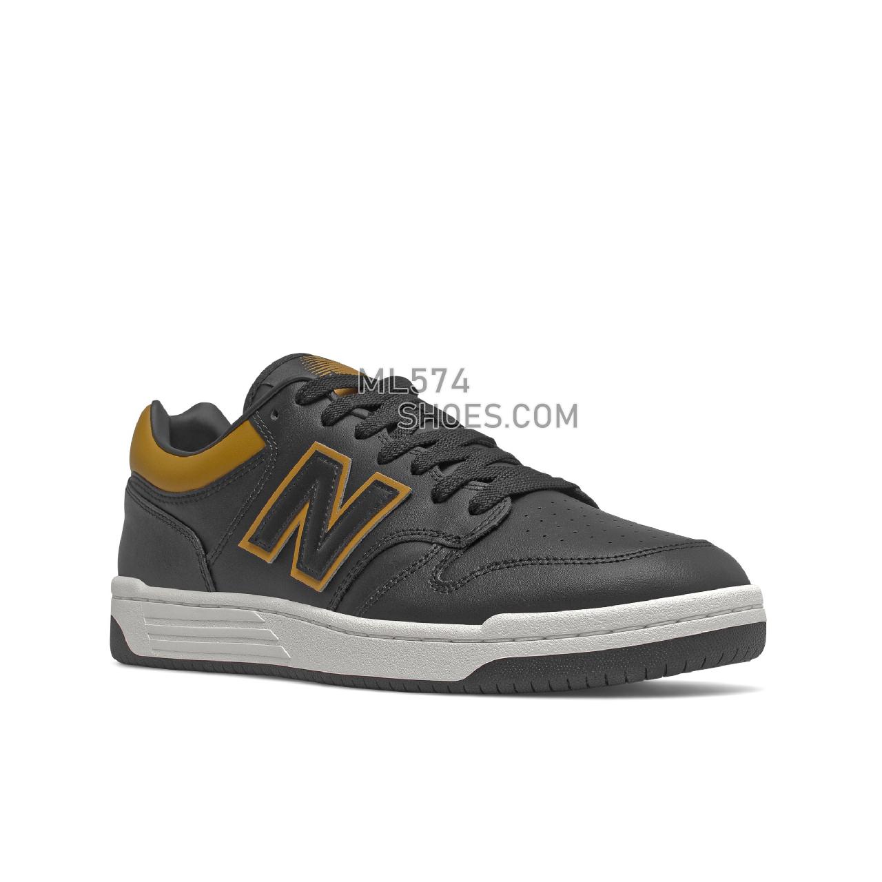 New Balance BB480 - Men's Court Classics - Black with Workwear - BB480LTB