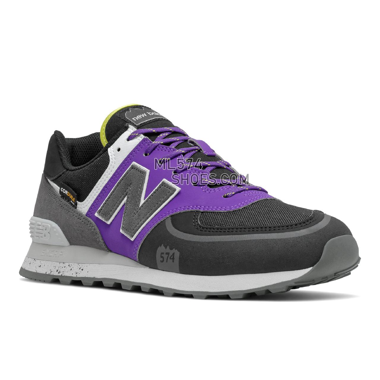 New Balance 574T - Unisex Men's Women's All Terrain - Black with Purple - U574TY2