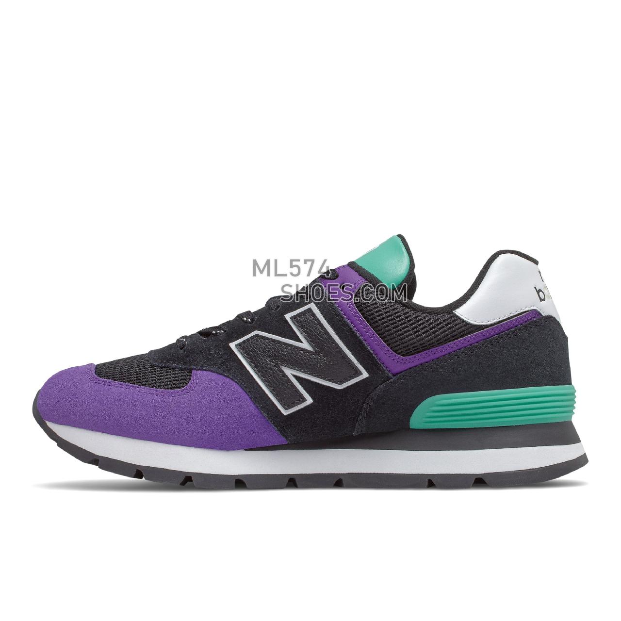 New Balance 574 Rugged - Men's All Terrain - Black with Prism Purple - ML574DNT