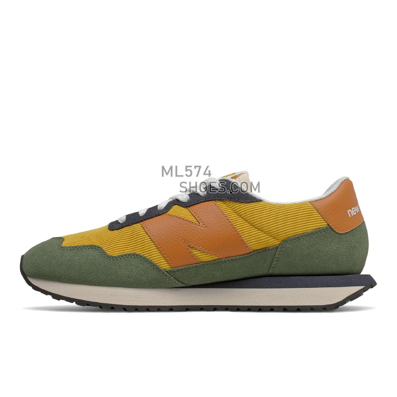 New Balance 237 - Men's Sport Style Sneakers - Harvest Gold with Madras Orange - MS237LU1