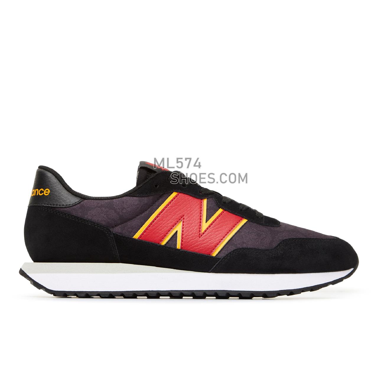 New Balance AS ROMA 237 - Men's Sport Style Sneakers - Black with Red Pepper and Saffron - MS237ASR