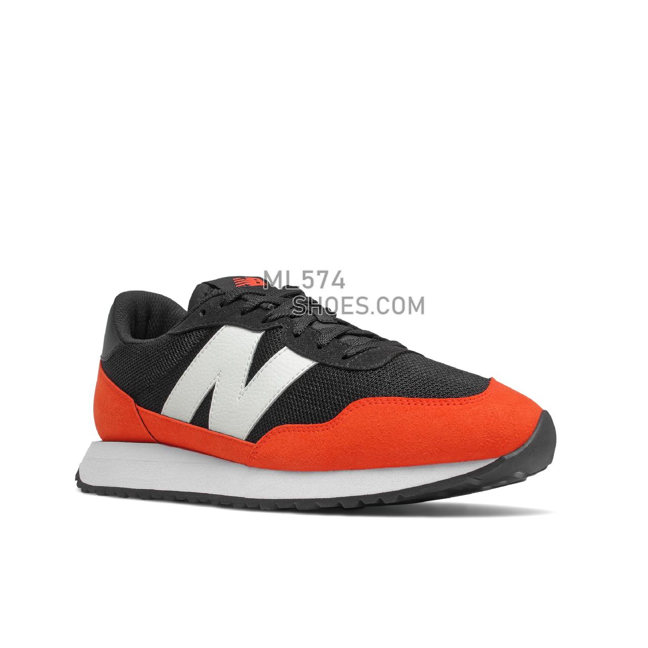 New Balance 237 - Men's Sport Style Sneakers - Black with Neo Flame - MS237PR1