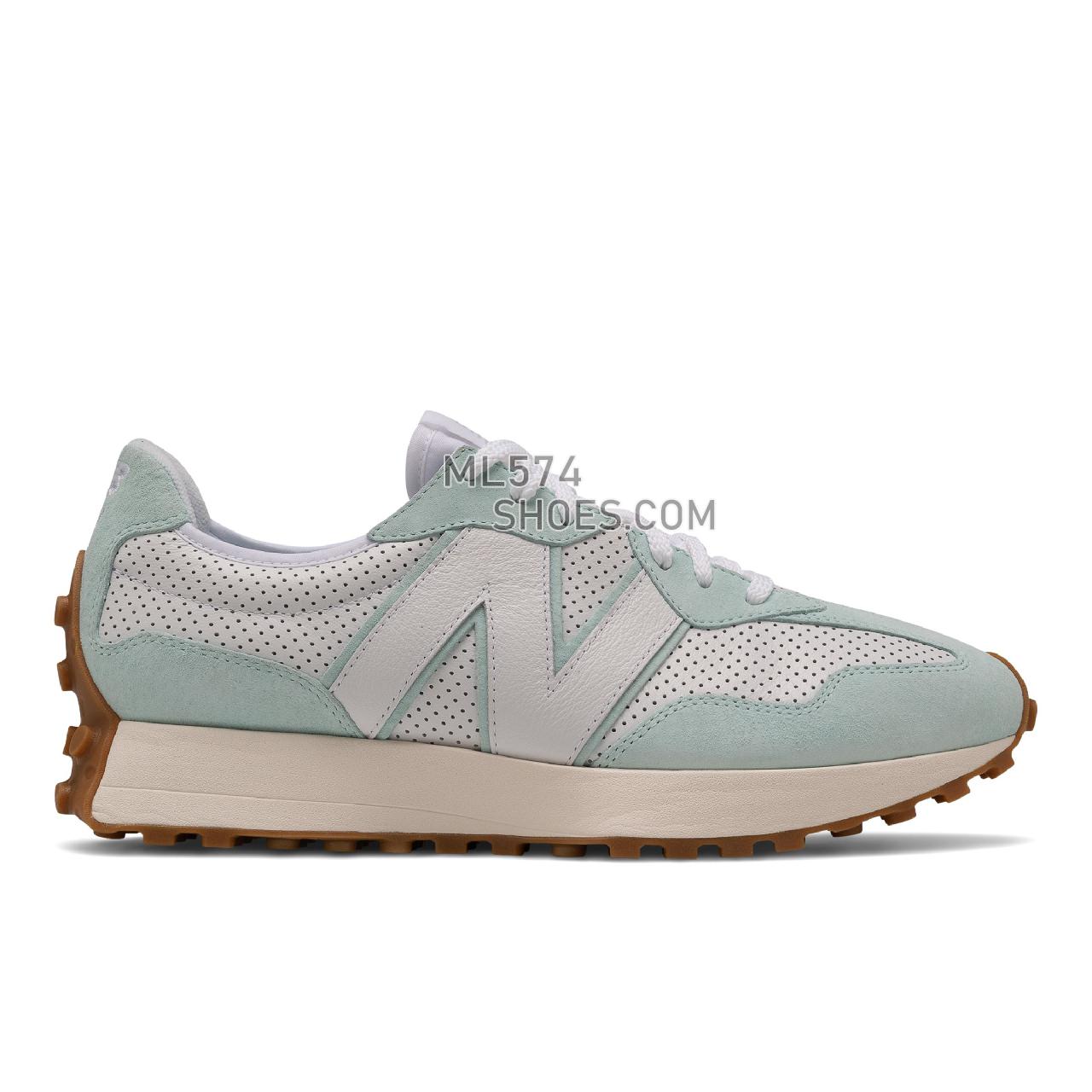 New Balance 327 - Men's Sport Style Sneakers - White with White Mint - MS327PP