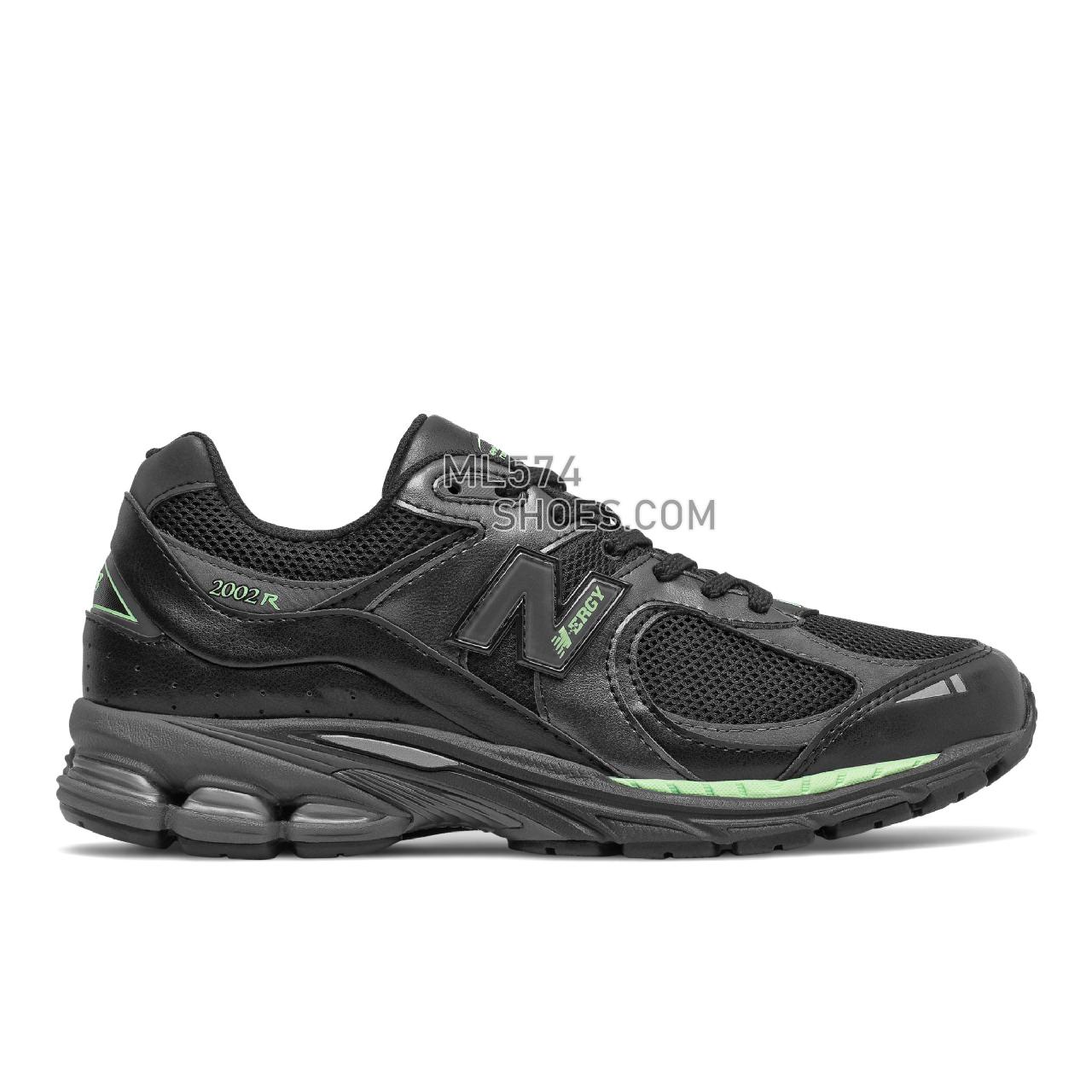 New Balance 2002R - Men's Sport Style Sneakers - Black with Powder Green - M2002RLD