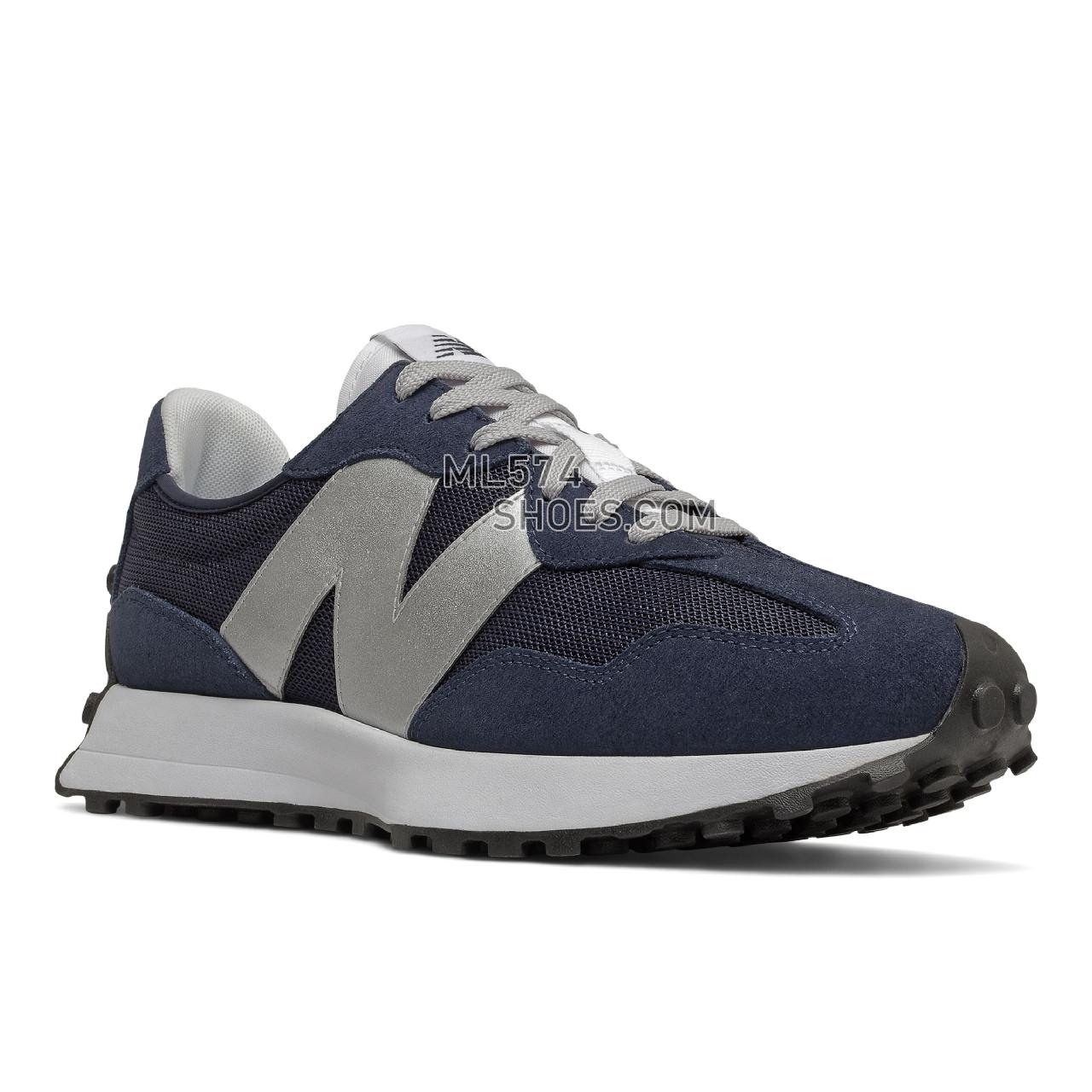 New Balance 327 - Men's Sport Style Sneakers - Natural Indigo with Metallic Silver - MS327MD1