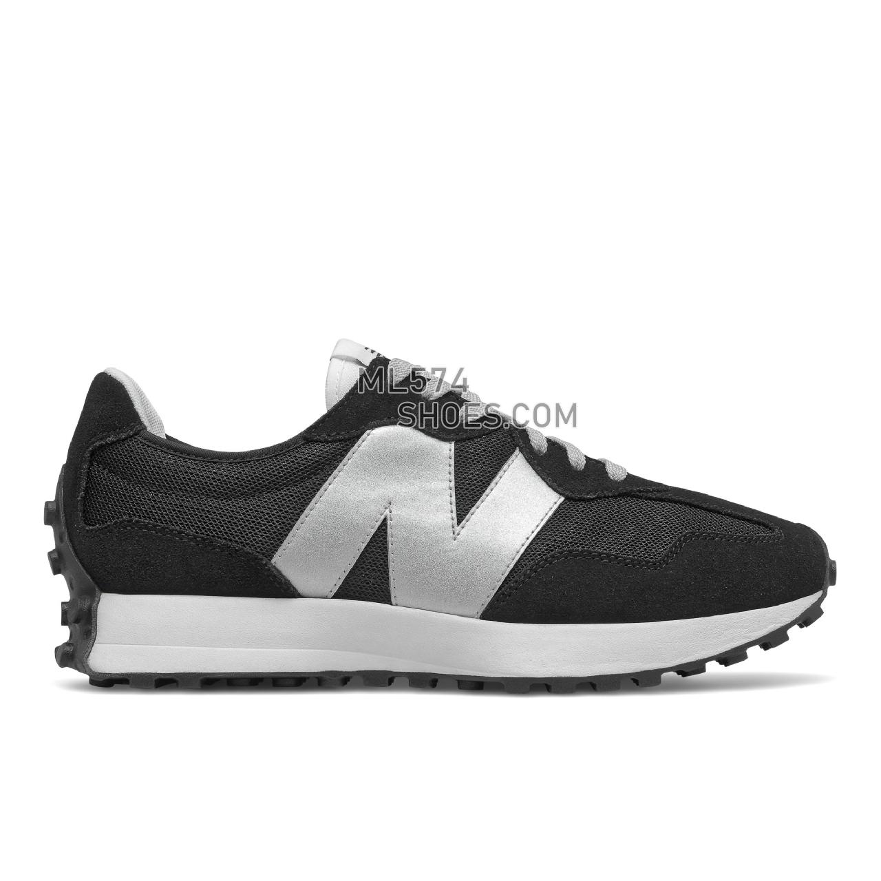 New Balance 327 - Men's Sport Style Sneakers - Black with Metallic Silver - MS327MM1
