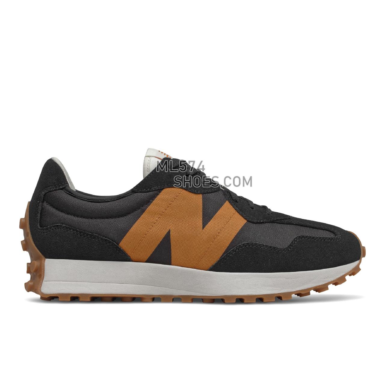 New Balance 327 - Men's Sport Style Sneakers - Black with Madras Orange - MS327HN1