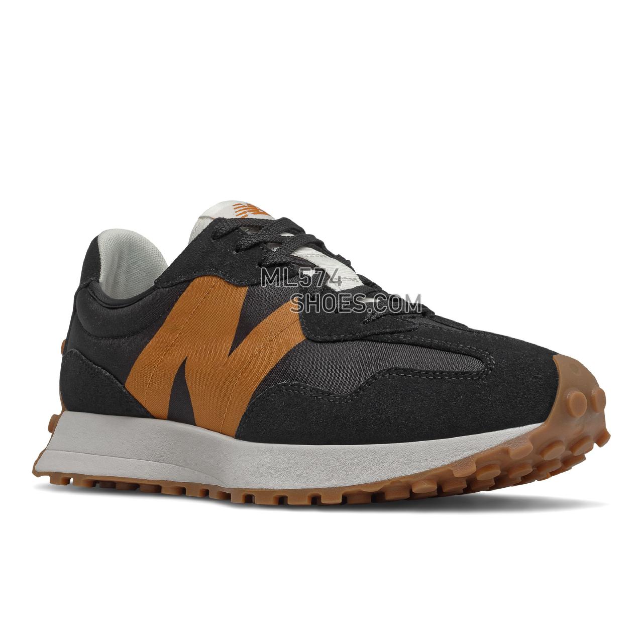 New Balance 327 - Men's Sport Style Sneakers - Black with Madras Orange - MS327HN1