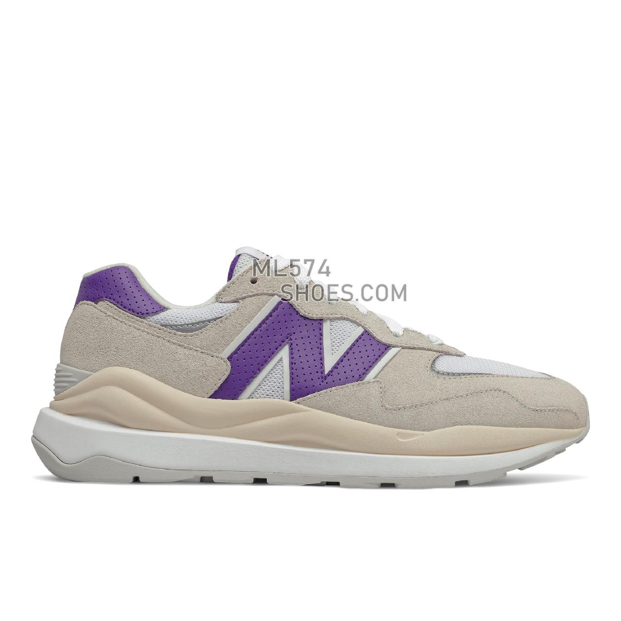 New Balance 57/40 - Men's Sport Style Sneakers - Sea Salt with Prism Purple - M5740SB1