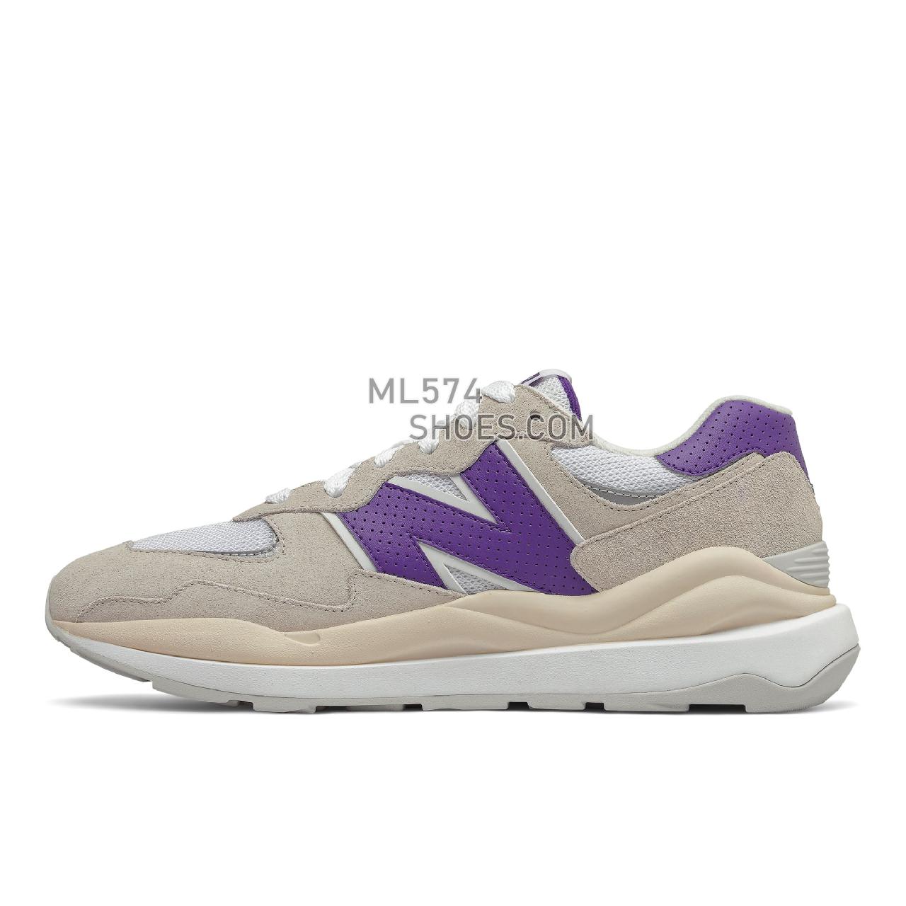 New Balance 57/40 - Men's Sport Style Sneakers - Sea Salt with Prism Purple - M5740SB1