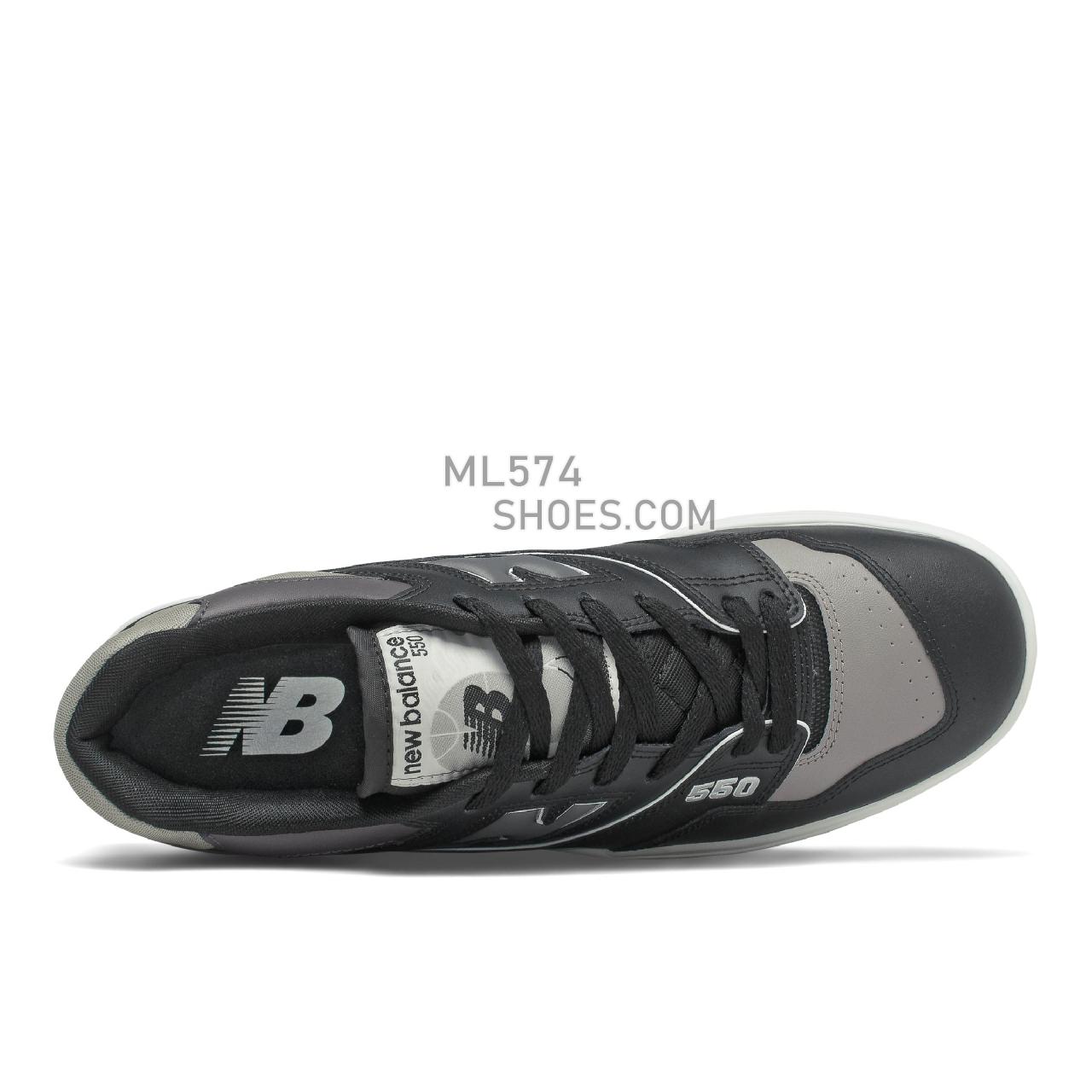 New Balance 550 - Men's Sport Style Sneakers - Black with Marblehead - BB550SR1
