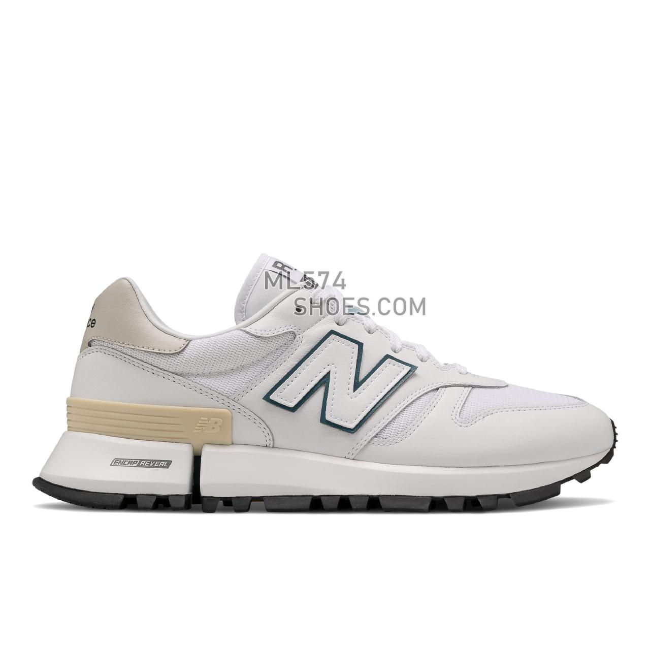 New Balance MS1300V1 - Men's Sport Style Sneakers - White with Mallard Blue - MS1300WG