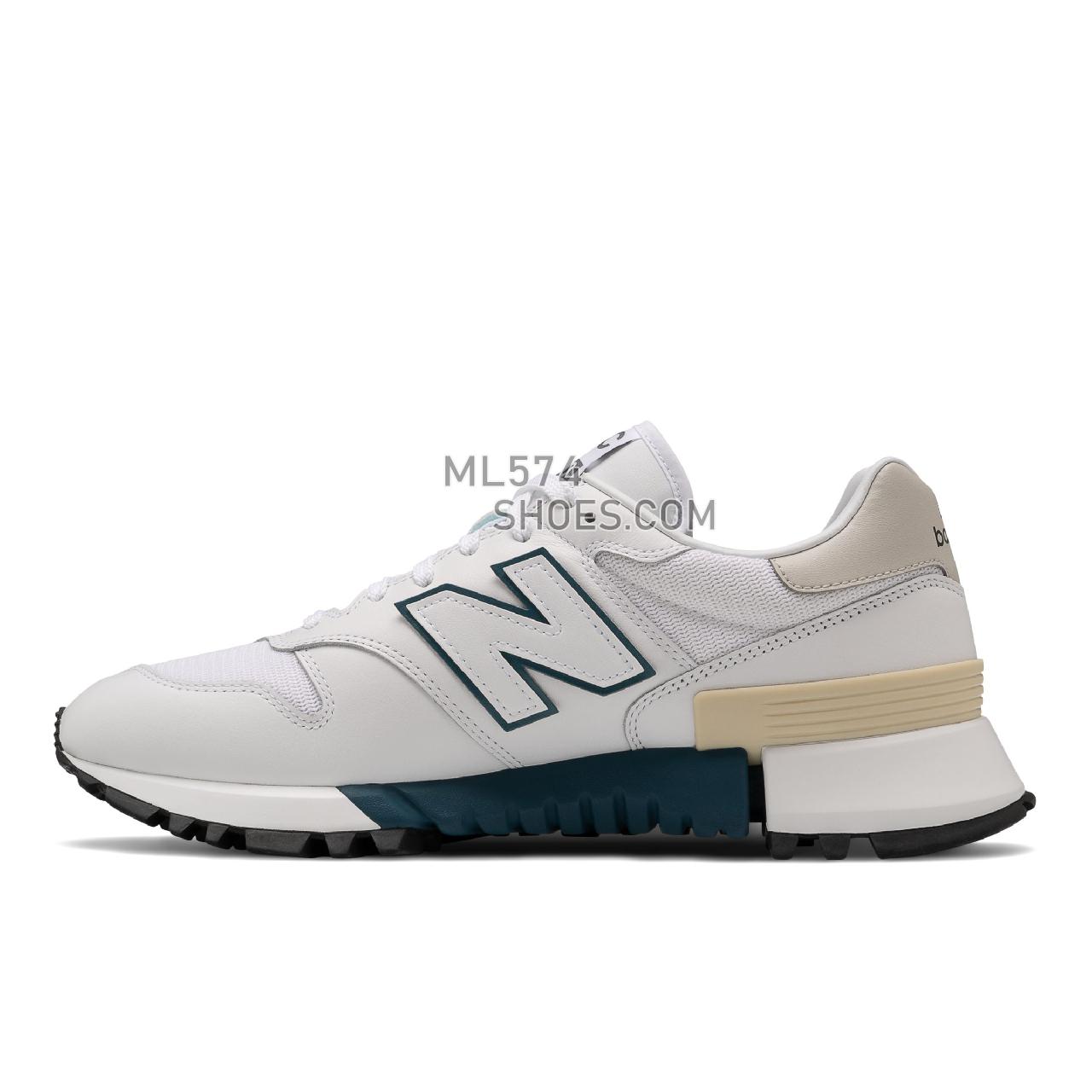 New Balance MS1300V1 - Men's Sport Style Sneakers - White with Mallard Blue - MS1300WG