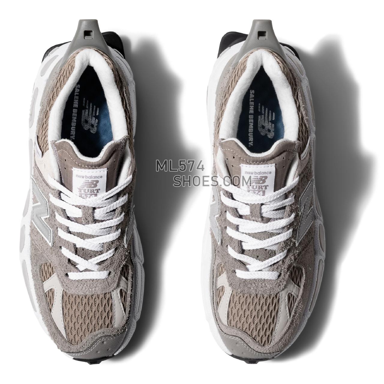 New Balance Salehe Bembury 574 YURT - Unisex Men's Women's Sport Style Sneakers - Shark Skin with Nb White - MS574YSC