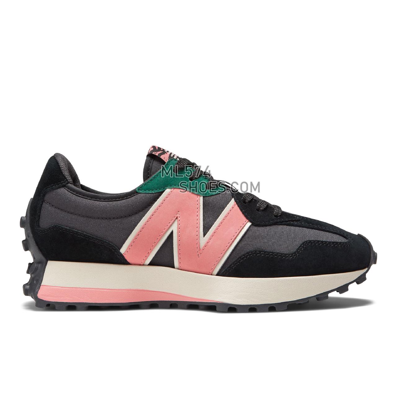 New Balance 327 - Unisex Men's Women's Sport Style Sneakers - Black with Natural Pink - U327CNT