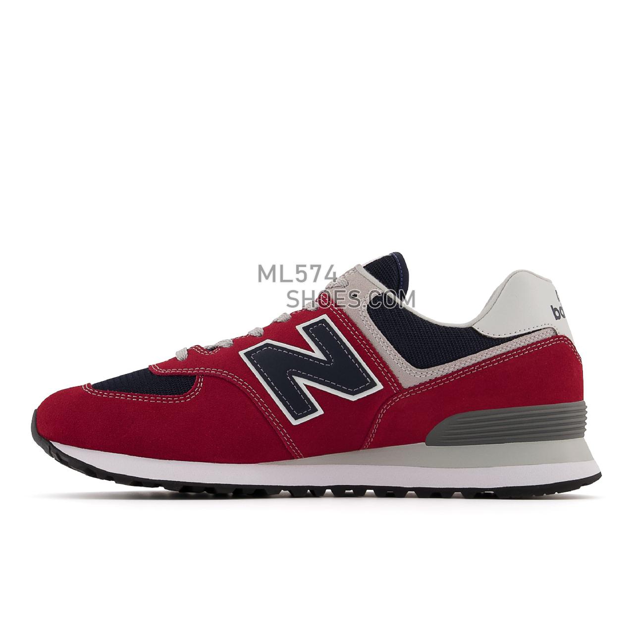 New Balance 574v2 - Men's Classic Sneakers - Red with Navy - ML574EH2
