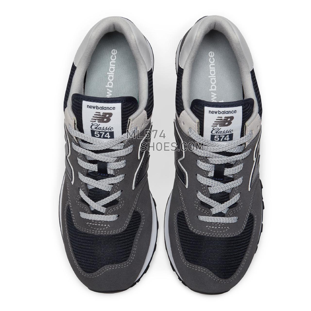 New Balance 574v2 - Men's Classic Sneakers - Grey with Navy - ML574EI2