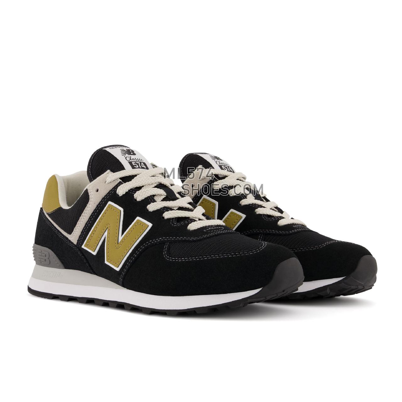 New Balance 574v2 - Men's Classic Sneakers - Black with Tan - ML574EO2