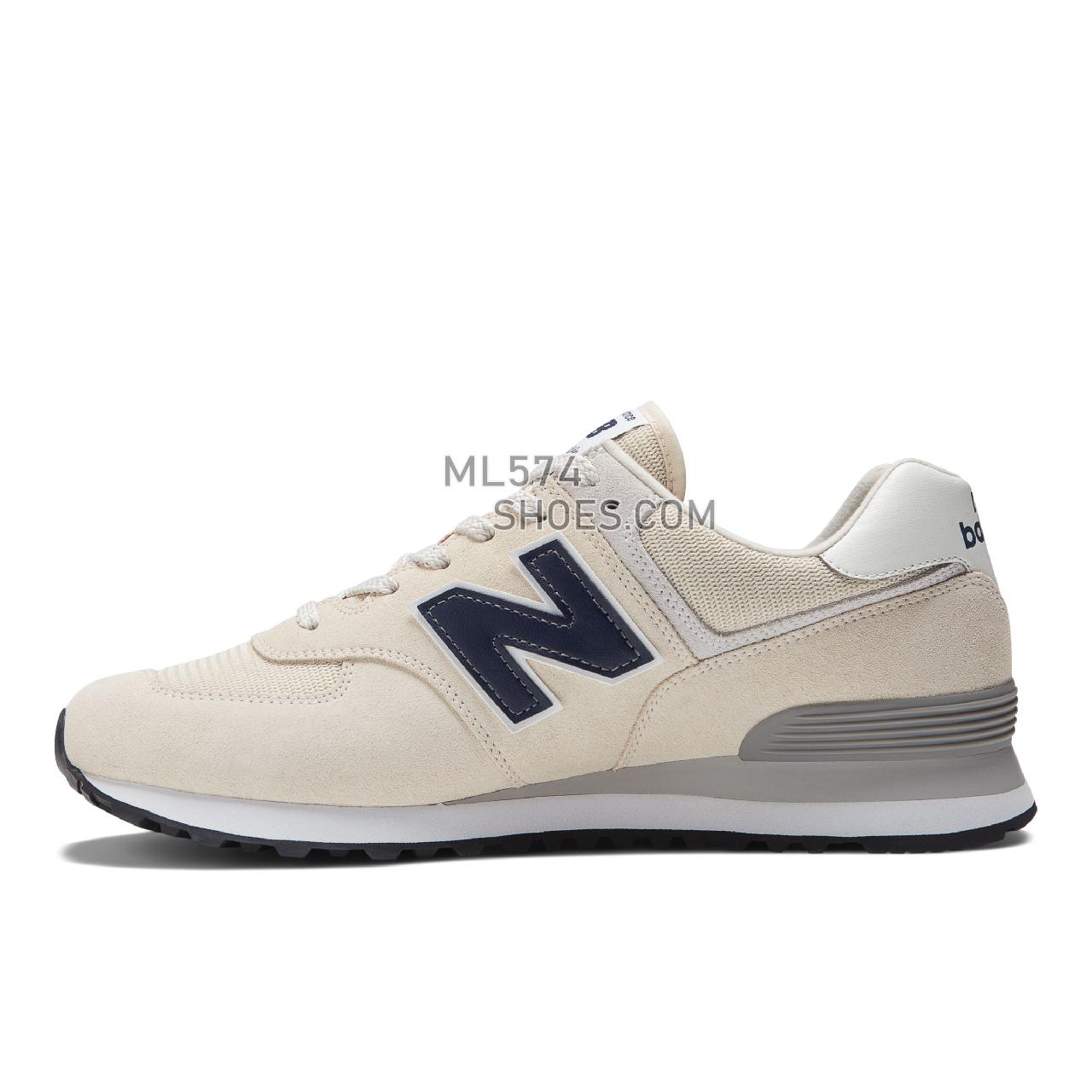 New Balance 574v2 - Men's Classic Sneakers - Tan with Navy - ML574EQ2