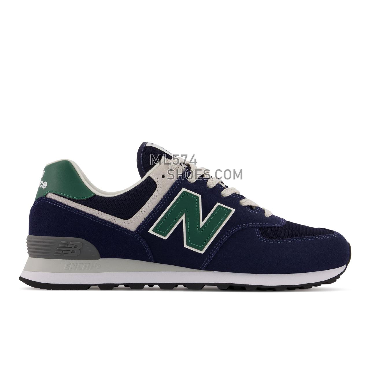 New Balance 574v2 - Men's Classic Sneakers - Navy with Green - ML574HL2