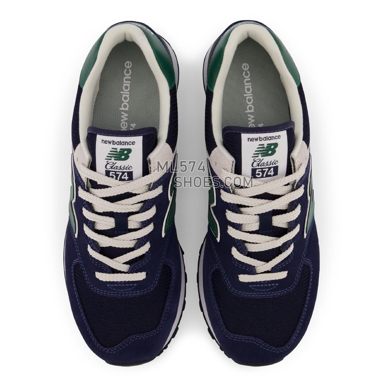 New Balance 574v2 - Men's Classic Sneakers - Navy with Green - ML574HL2