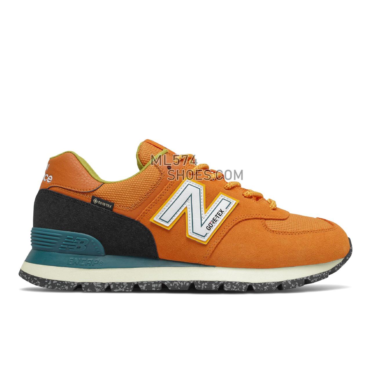 New Balance M574DGV2 - Men's Classic Sneakers - Madras Orange with Black - M574DGEX