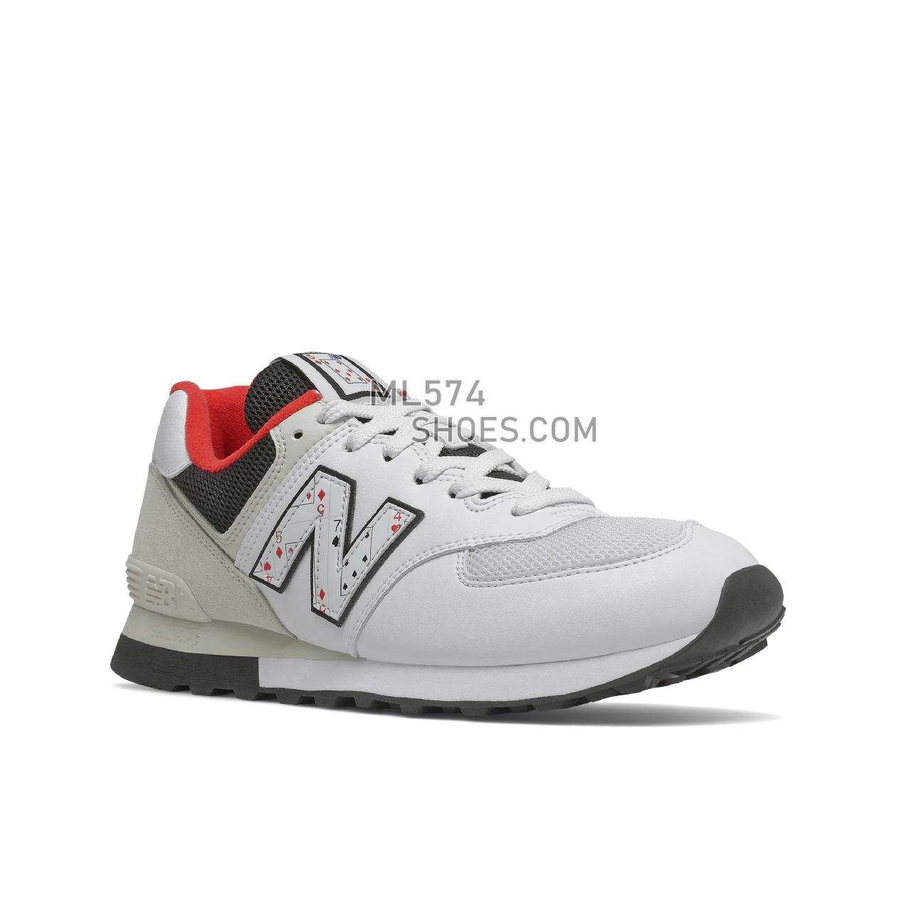 New Balance 574v2 - Men's Classic Sneakers - White with Black - ML574WA2