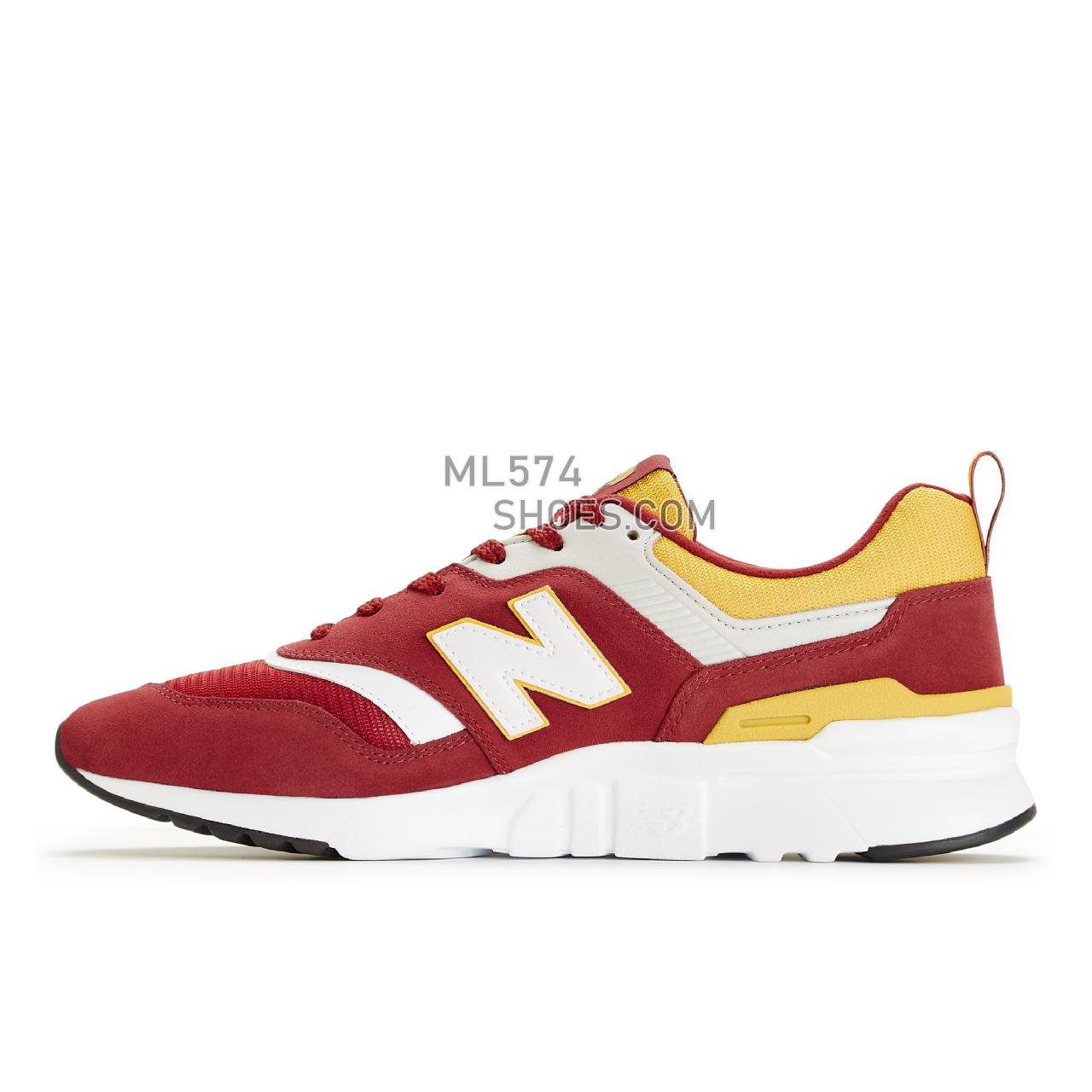 New Balance 997H - Men's Classic Sneakers - Red with Yellow - CM997HRO