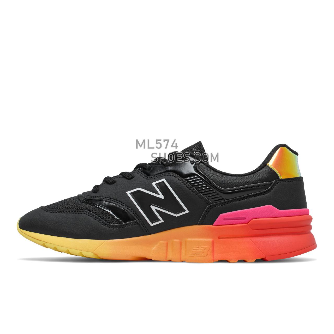 New Balance 997H - Men's Classic Sneakers - Black with Ghost Pepper - CM997HUP