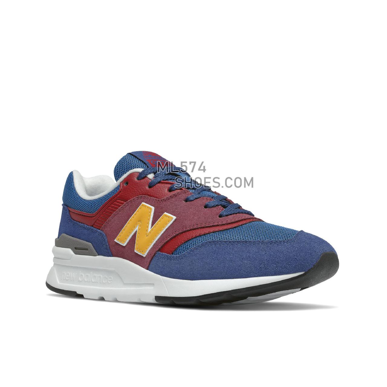 New Balance 997H - Men's Classic Sneakers - Burgundy with Navy - CM997HVM