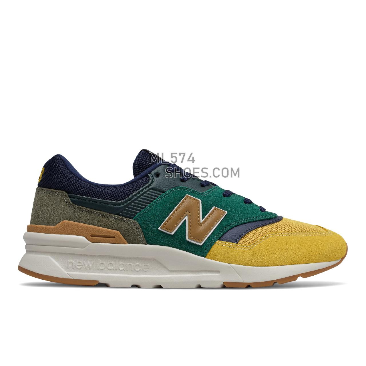 New Balance 997H - Men's Classic Sneakers - Spruce with Harvest Gold - CM997HVN