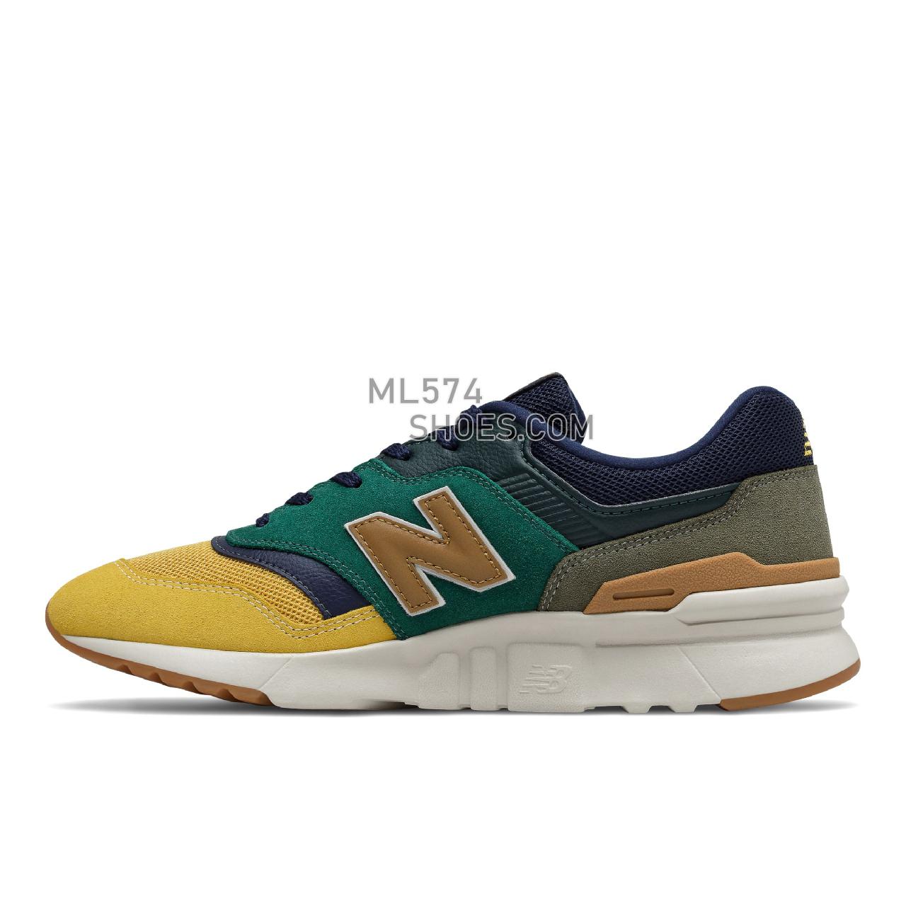New Balance 997H - Men's Classic Sneakers - Spruce with Harvest Gold - CM997HVN