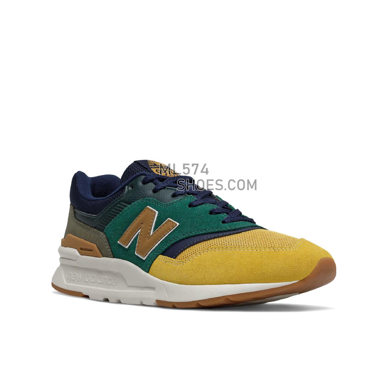 New Balance 997H - Men's Classic Sneakers - Spruce with Harvest Gold - CM997HVN