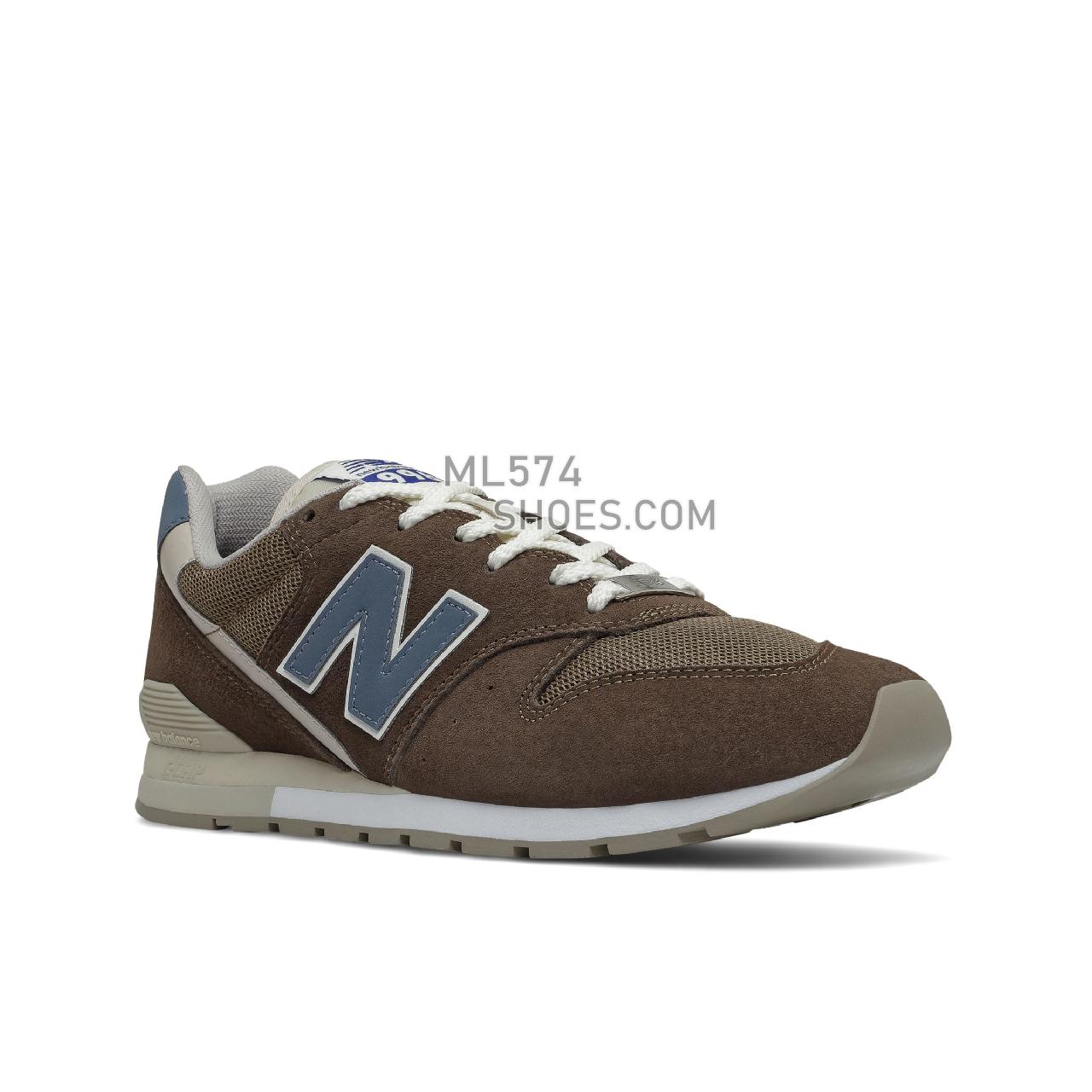 New Balance 996v2 - Men's Classic Sneakers - Black Coffee with Deep Porcelain Blue - CM996HR2