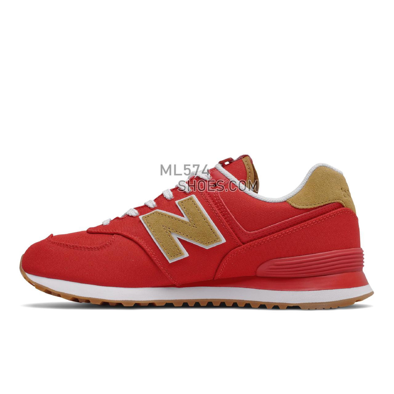 New Balance 574v2 - Men's Classic Sneakers - Team Red with Workwear - ML574BN2
