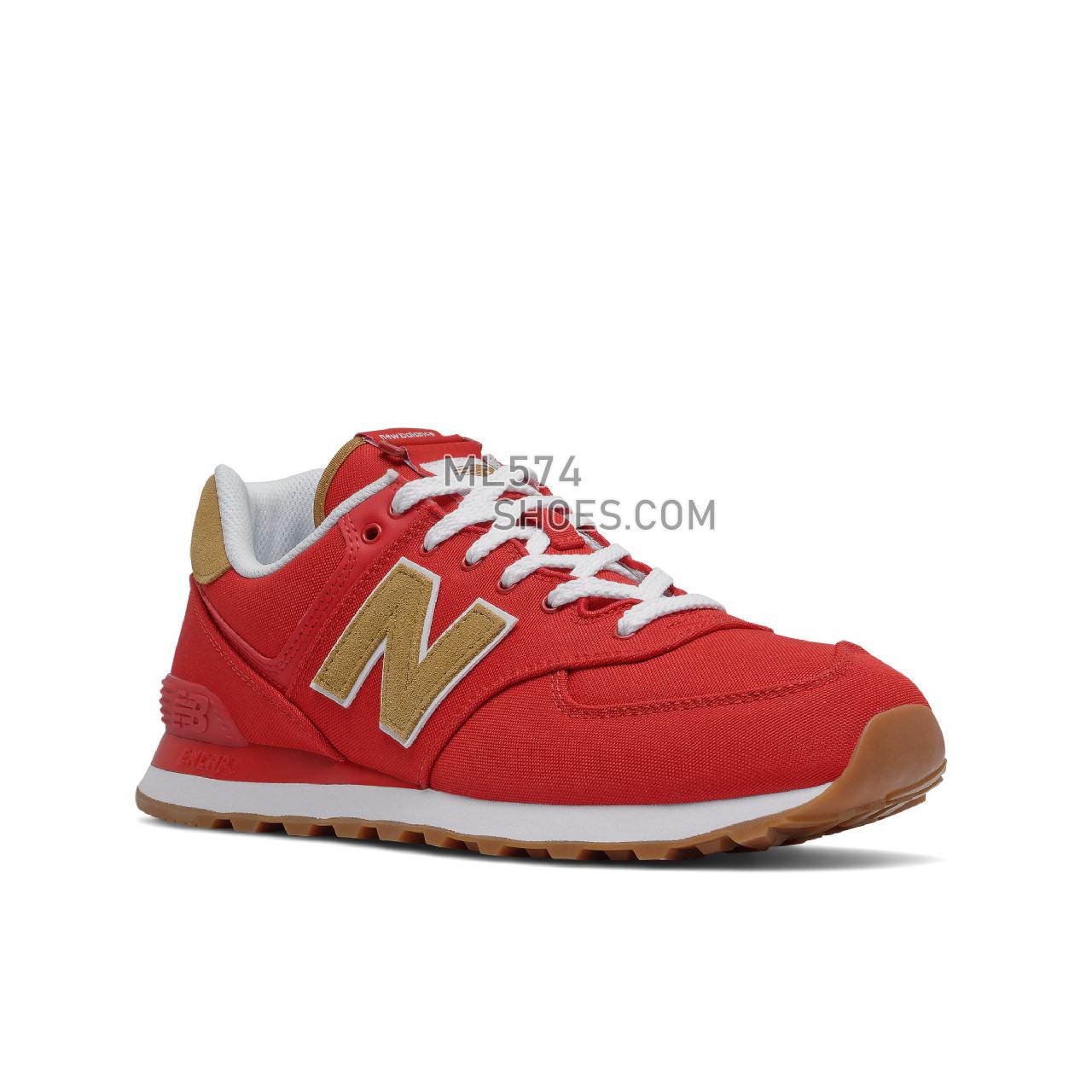 New Balance 574v2 - Men's Classic Sneakers - Team Red with Workwear - ML574BN2