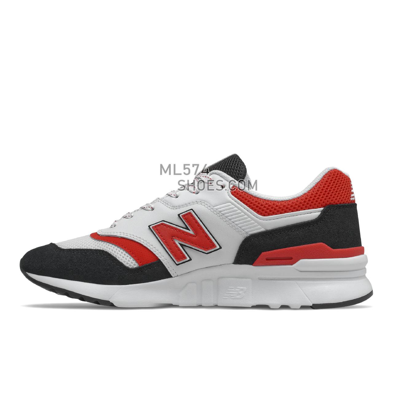 New Balance 997H - Men's Classic Sneakers - White with Black - CM997HPD