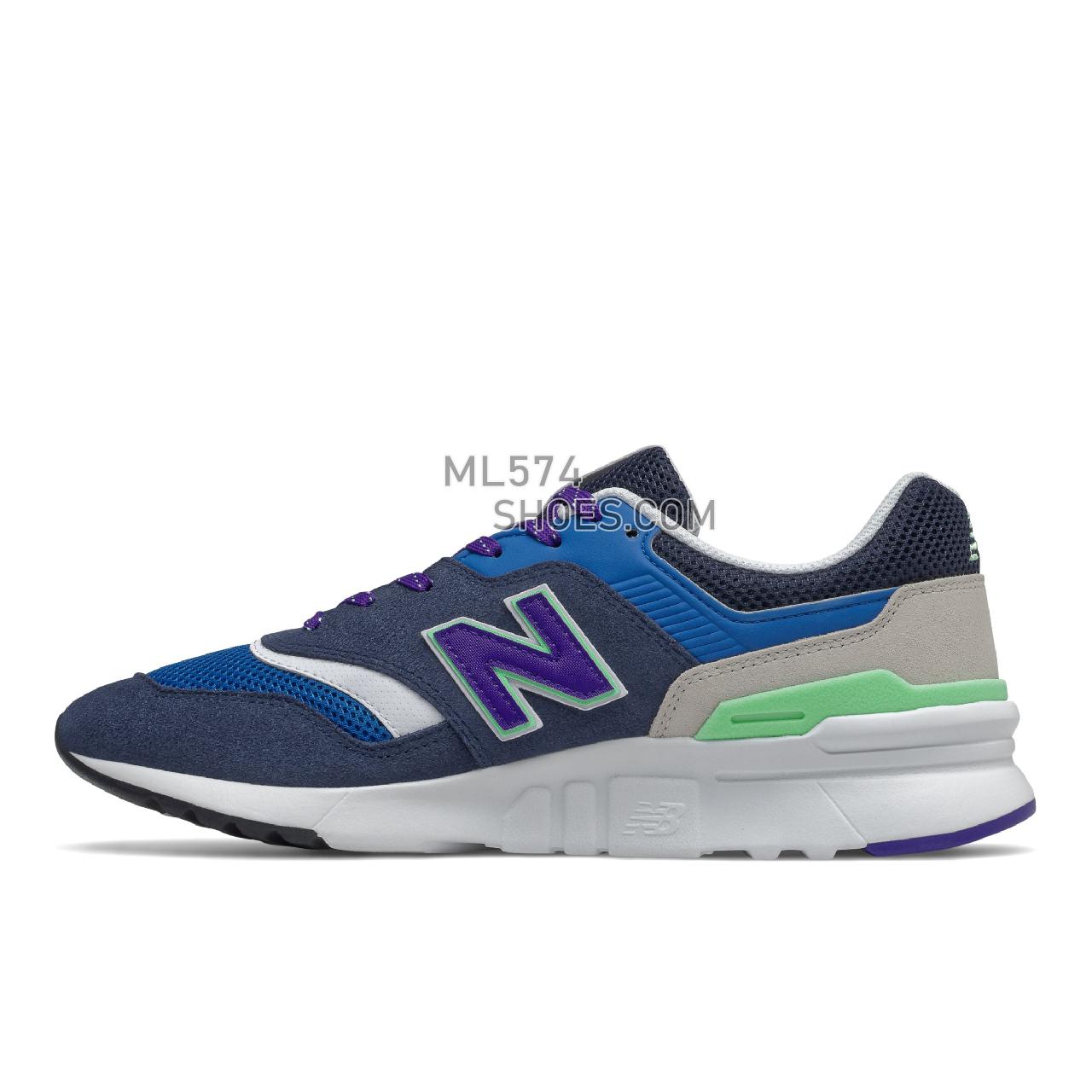 New Balance 997H - Men's Classic Sneakers - Laser Blue with Natural Indigo - CM997HPR