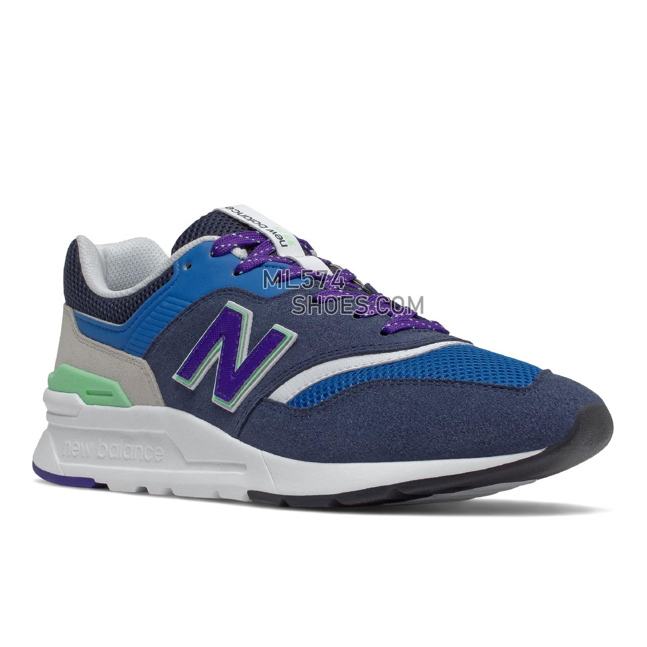 New Balance 997H - Men's Classic Sneakers - Laser Blue with Natural Indigo - CM997HPR