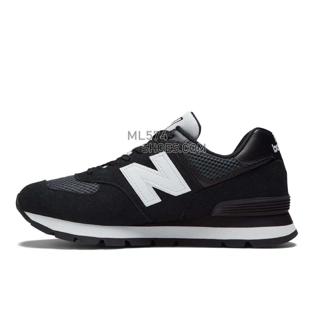 New Balance 574 Rugged - Men's Classic Sneakers - Black with White - ML574DGO