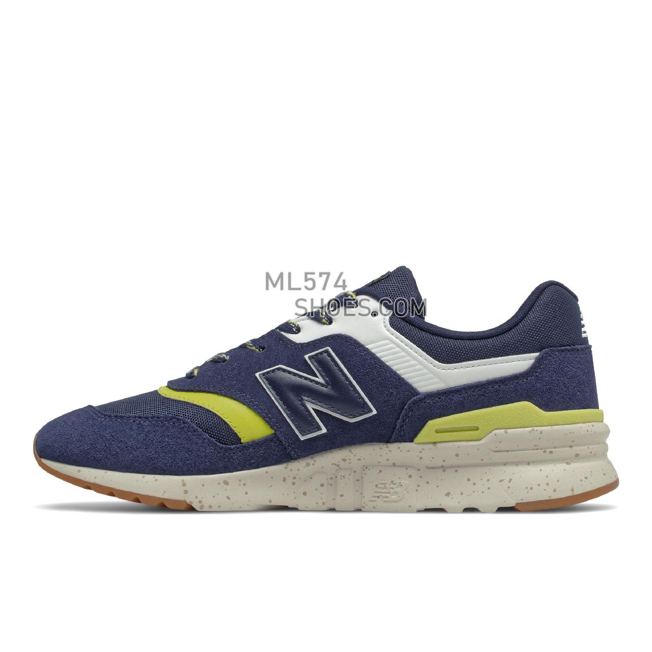 New Balance 997H - Men's Classic Sneakers - Pigment with Sulpher Yellow - CM997HAA