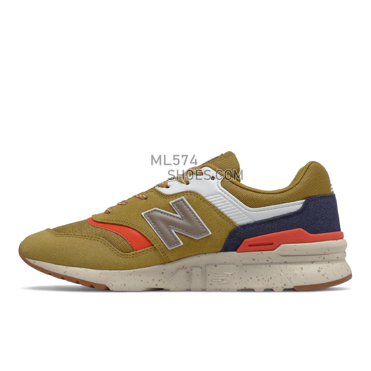 New Balance 997H - Men's Classic Sneakers - Gold Moss with Black - CM997HLL