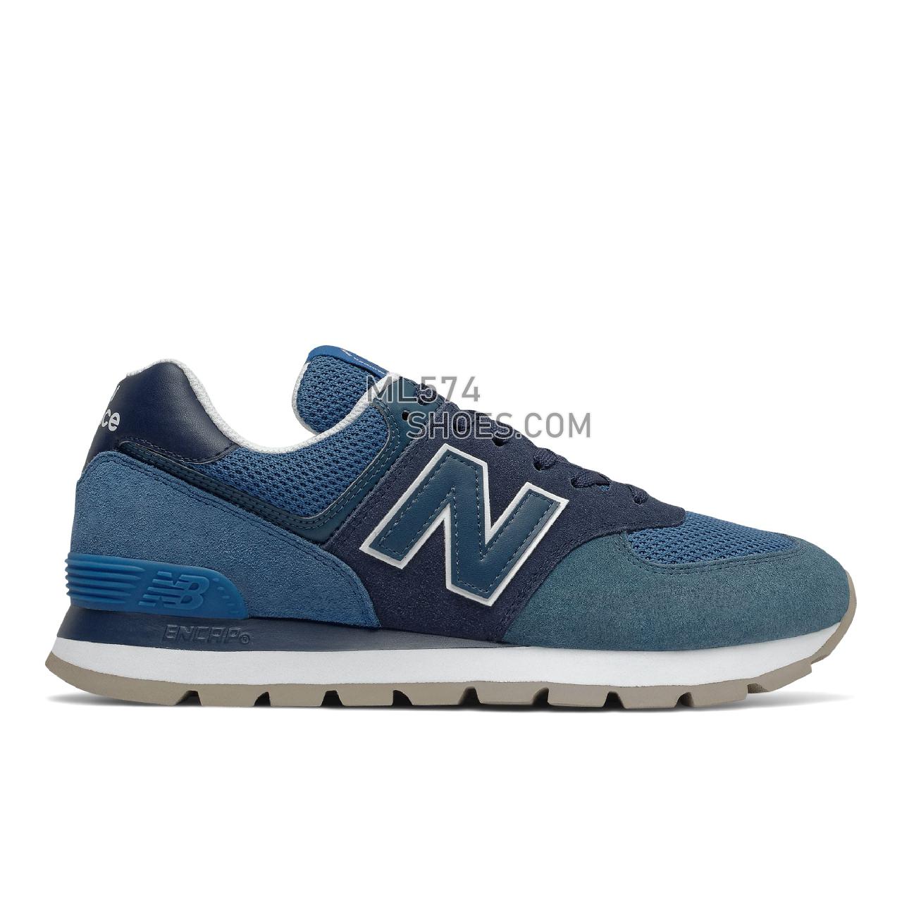 New Balance 574 Rugged - Men's Classic Sneakers - Natural Indigo with Laser Blue - ML574DCL