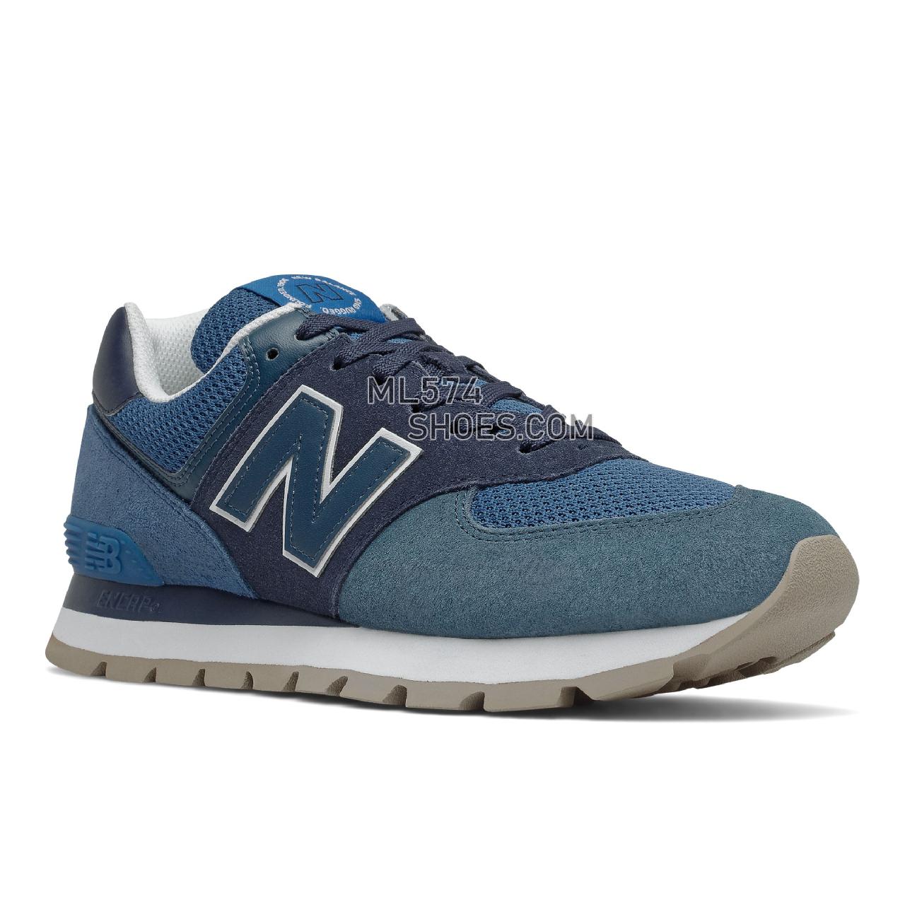 New Balance 574 Rugged - Men's Classic Sneakers - Natural Indigo with Laser Blue - ML574DCL