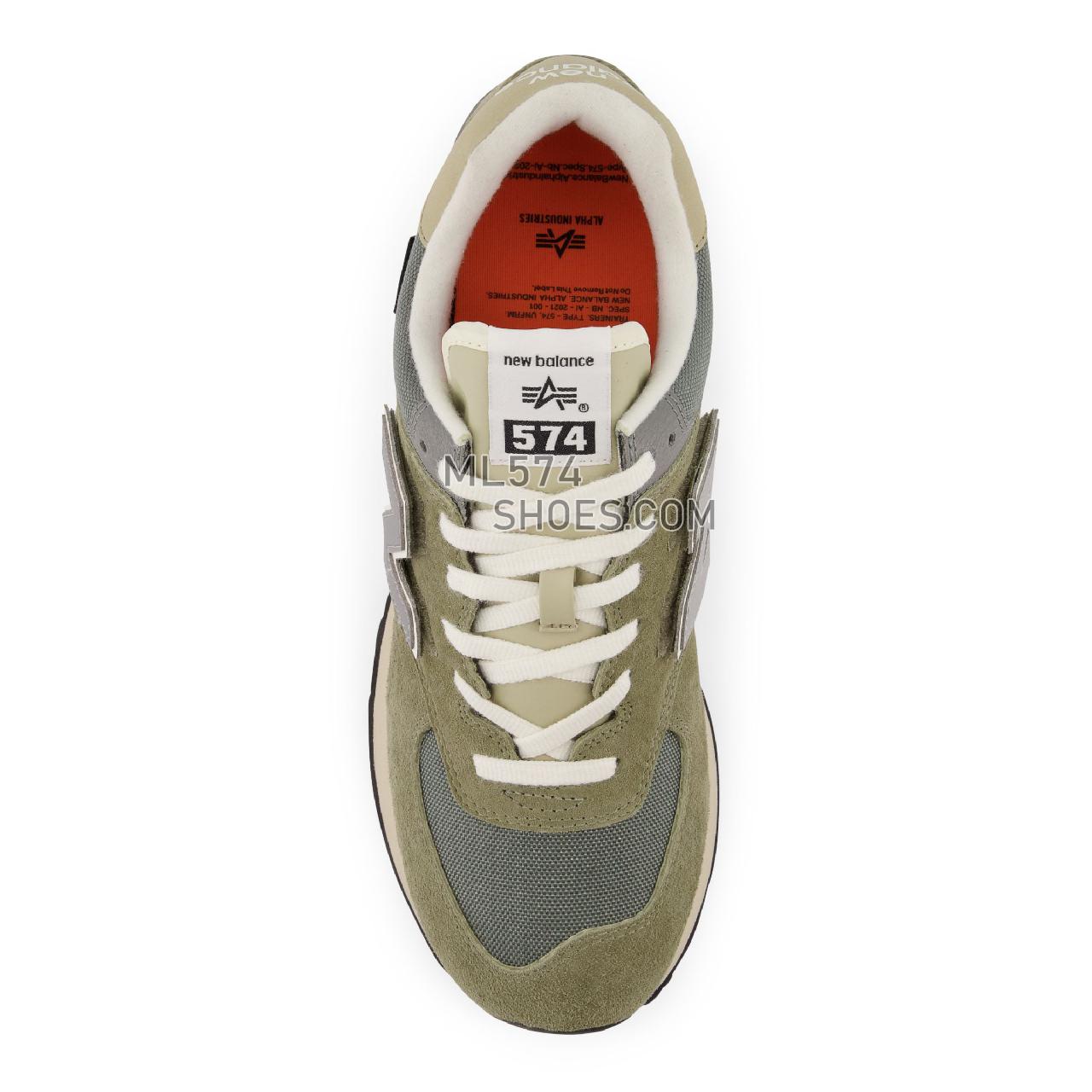 New Balance Alpha Industries 574v2 - Men's Classic Sneakers - Vetiver with Sedona Sage and Covert Green - ML574AI2
